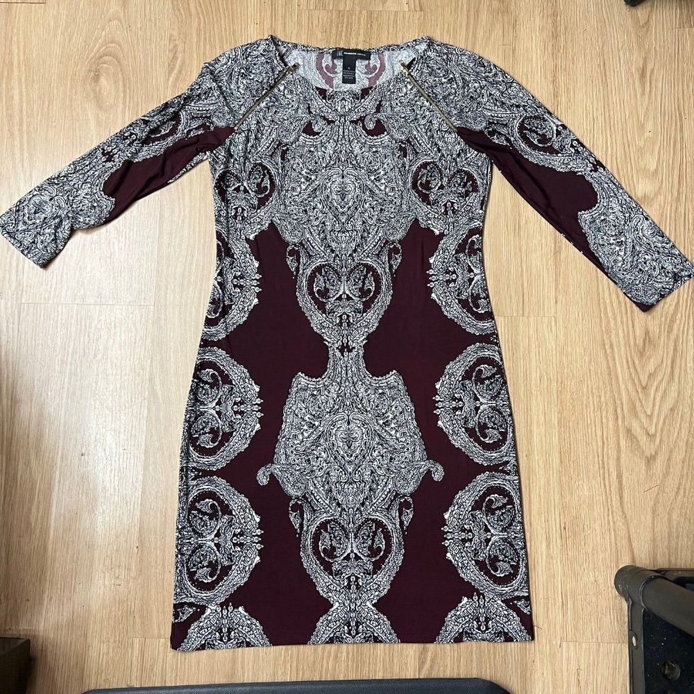 INC International Concepts Spandex Zip Shoulder Dress Size Small